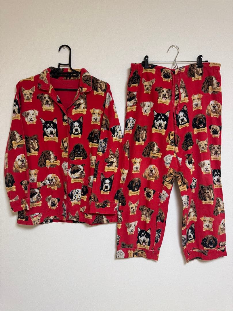 古着 used Nick&Nora 犬柄 00s パジャマセットアップ