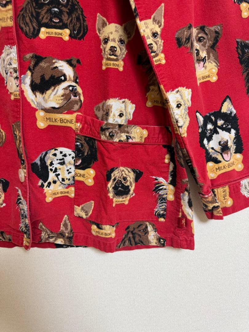 古着 used Nick&Nora 犬柄 00s パジャマセットアップ