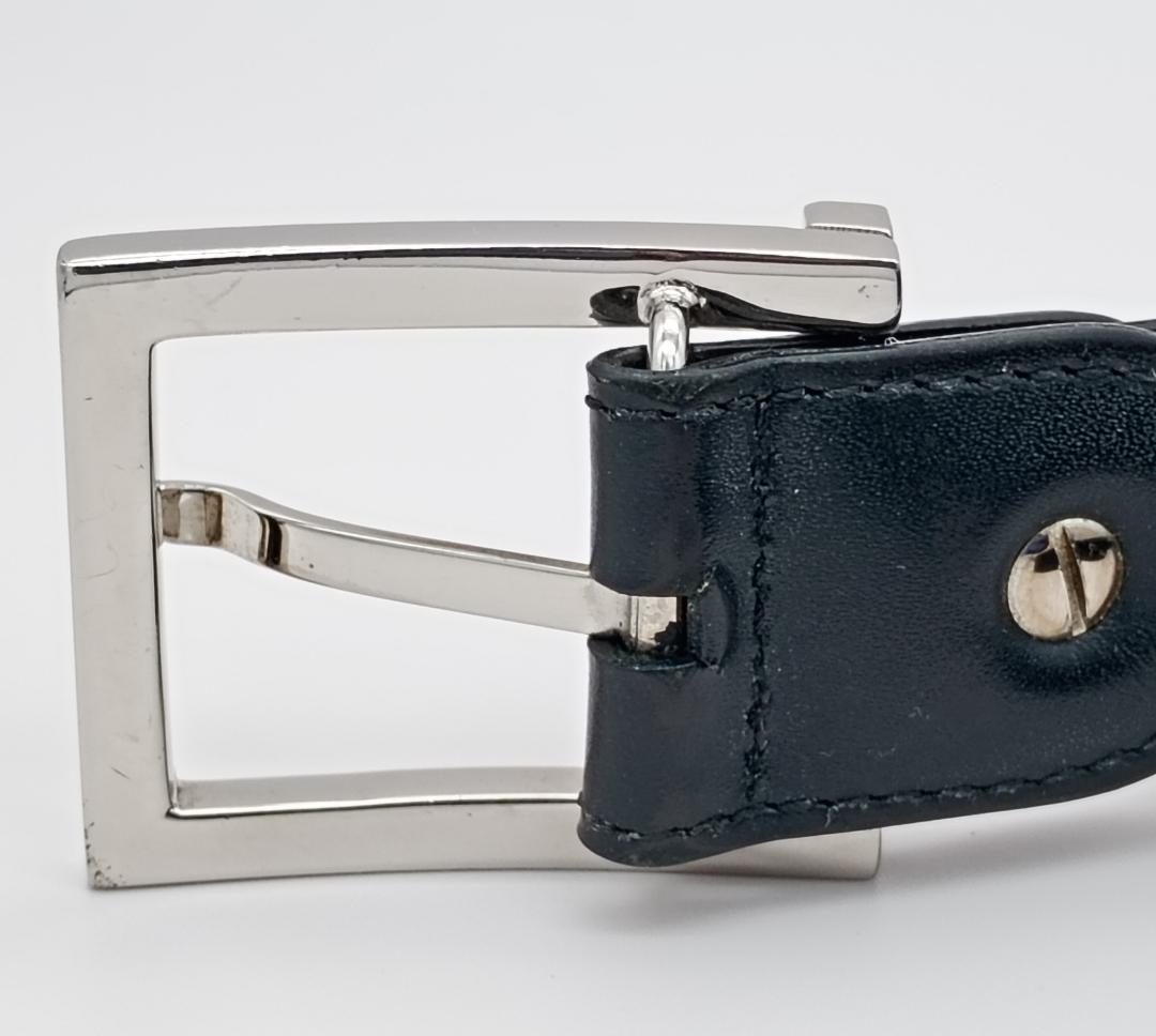 【バスティー】BVLGARI ブラックレザーベルト