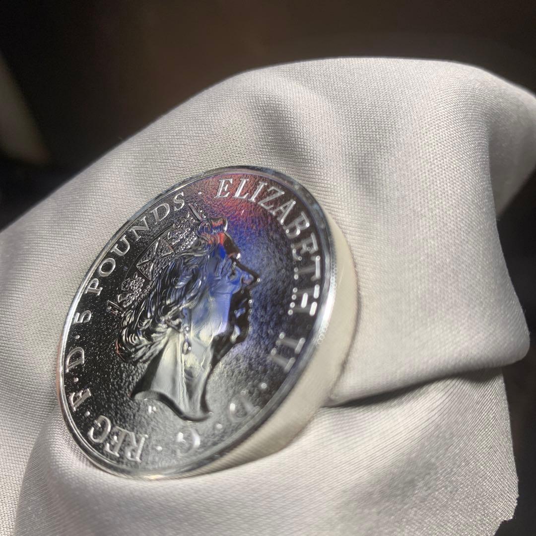 S 2 純銀貨 2オンス クイーンズビースト　2016 ライオン・イングランド