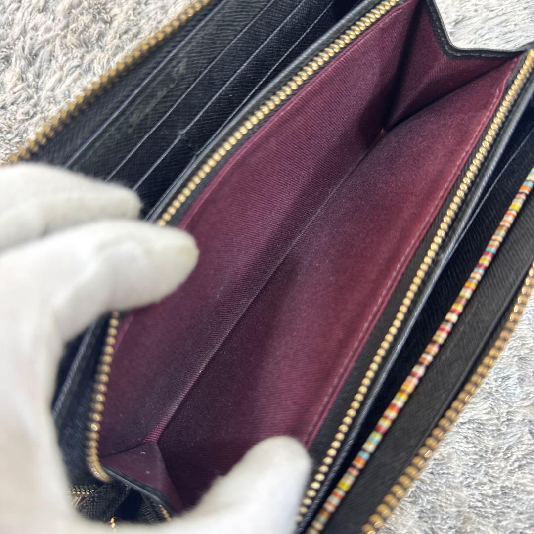 【美品】Paul Smith ポールスミス 長財布 ラウンドファスナー レザー