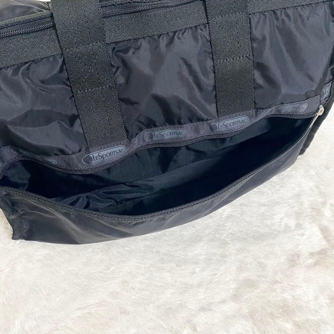 レスポートサック ミディアム ウィークエンダー ボストンバッグ 黒 ロゴテープ