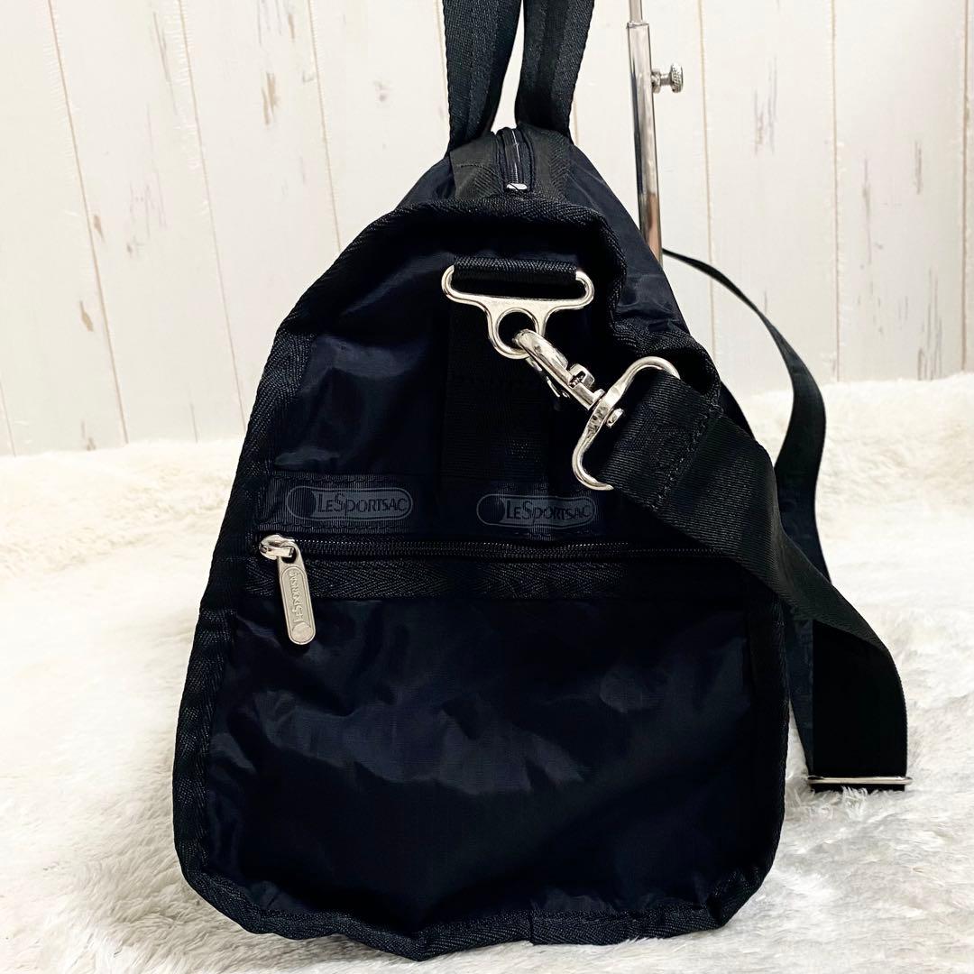 レスポートサック ミディアム ウィークエンダー ボストンバッグ 黒 ロゴテープ