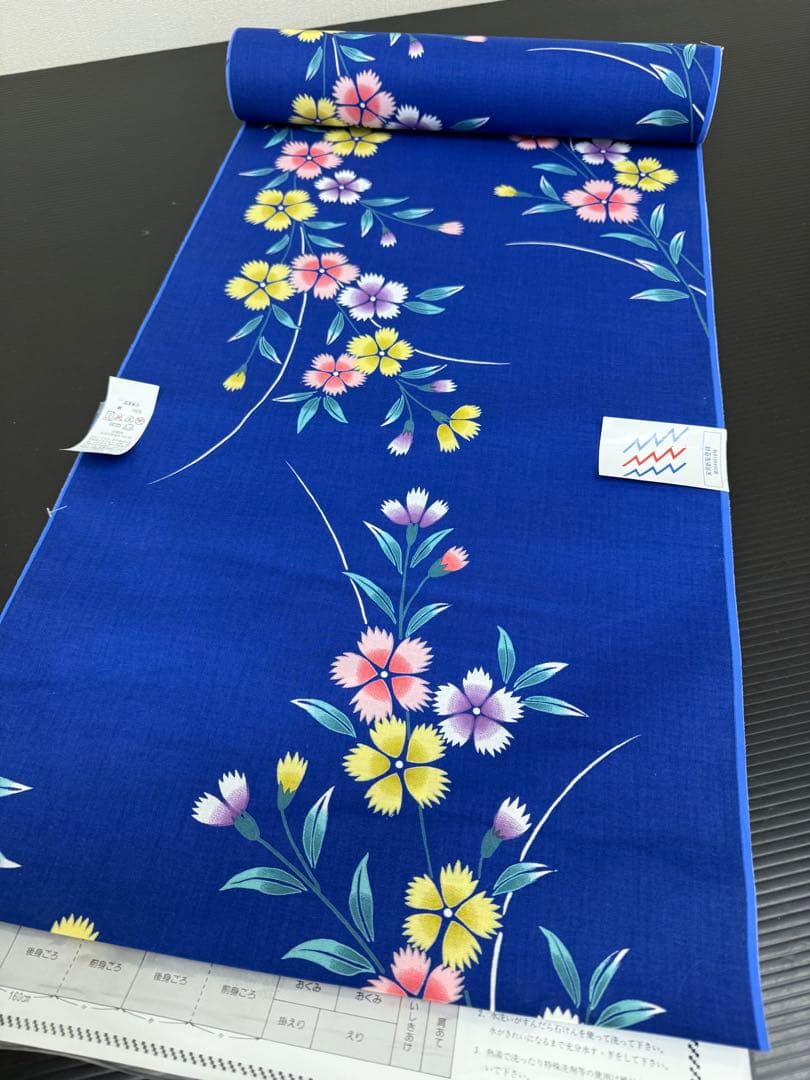 202)浴衣　反物　5点セット　着尺　綿100%