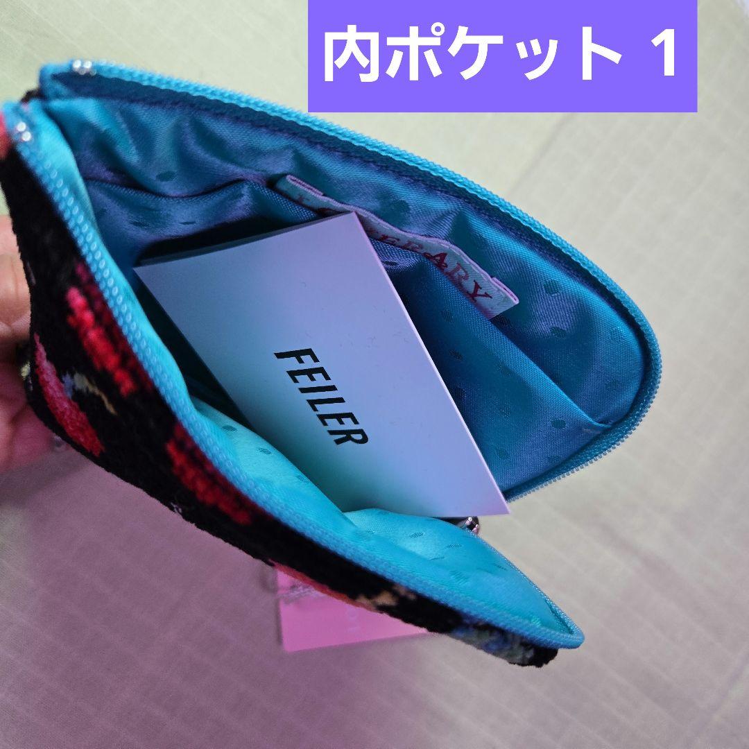 ☘️フェイラー　ハンカチ　チェリードット　ハンカチNTG　ポーチ　新品未使用☘️