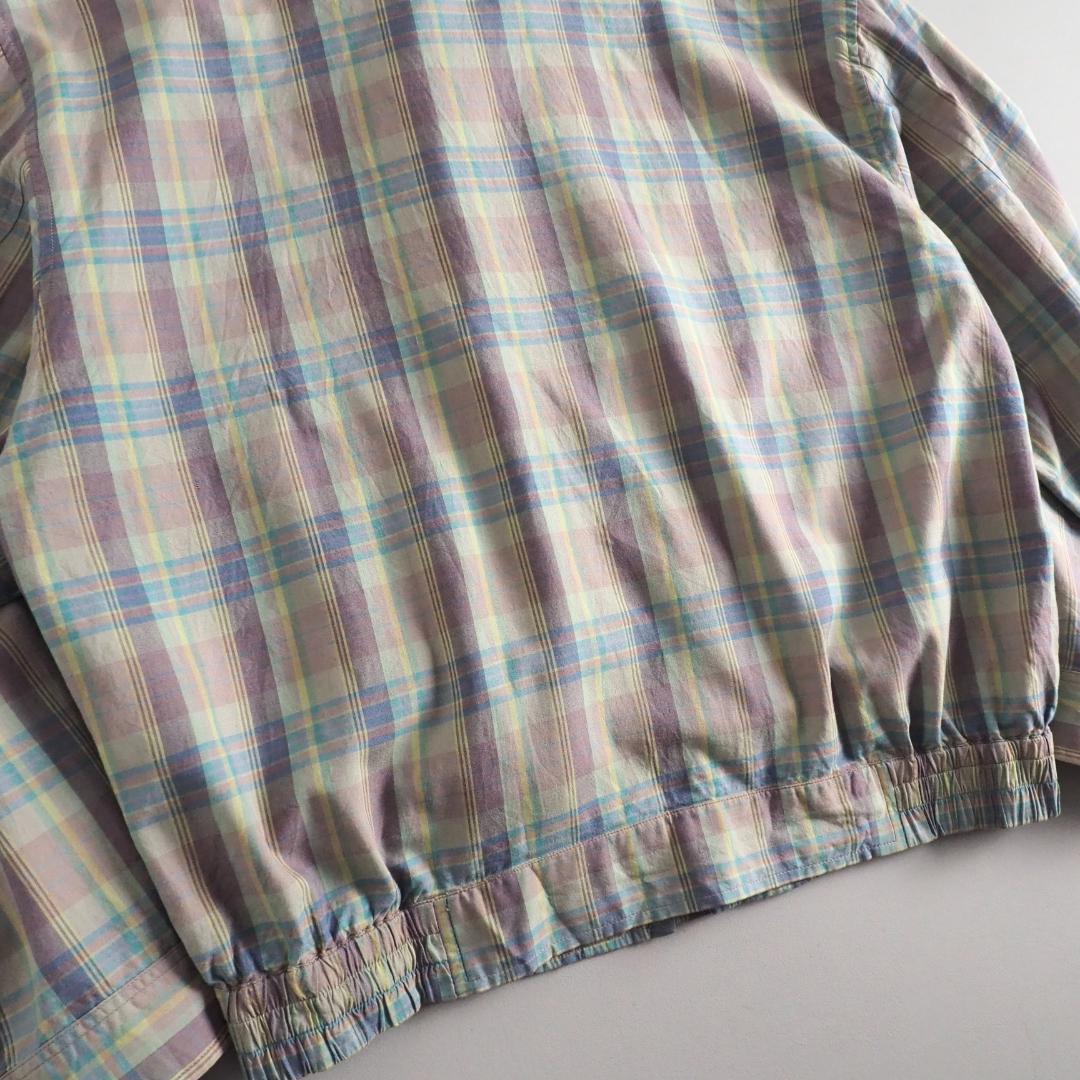 ラコステ　ブルゾン　スイングトップ　チェック柄　ワニ刺繡　ジップアップ　美品