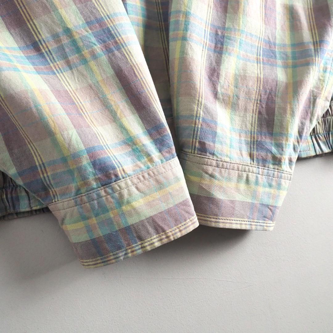 ラコステ　ブルゾン　スイングトップ　チェック柄　ワニ刺繡　ジップアップ　美品