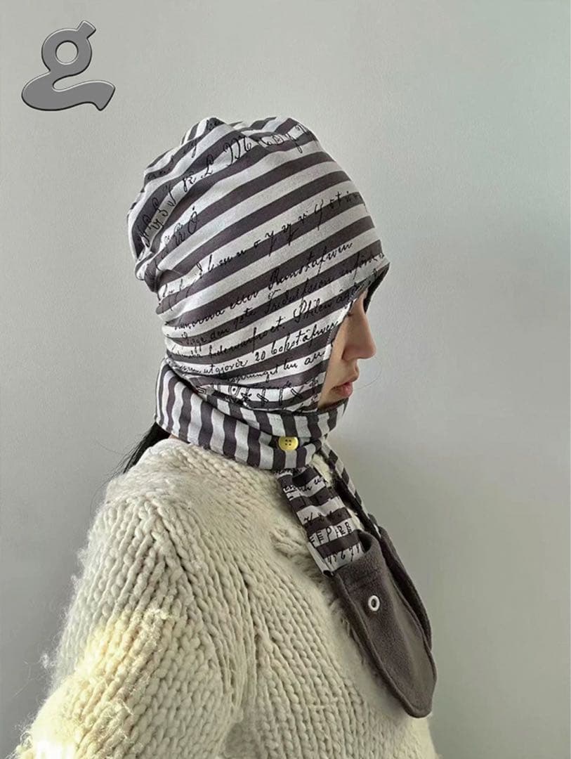 【新品】Grape ボーダー柄帽子