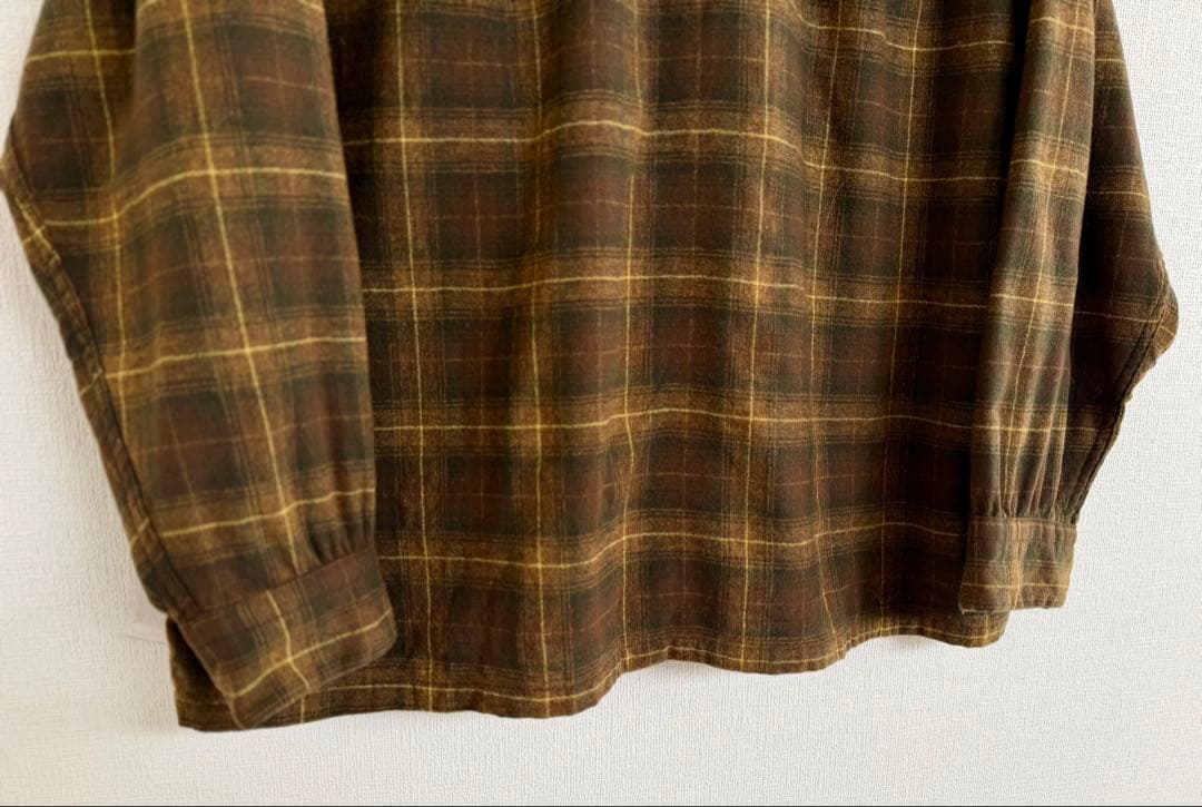 超スペシャル 60s ペンドルトン オンブレ チェック シャツ XL ブラウン