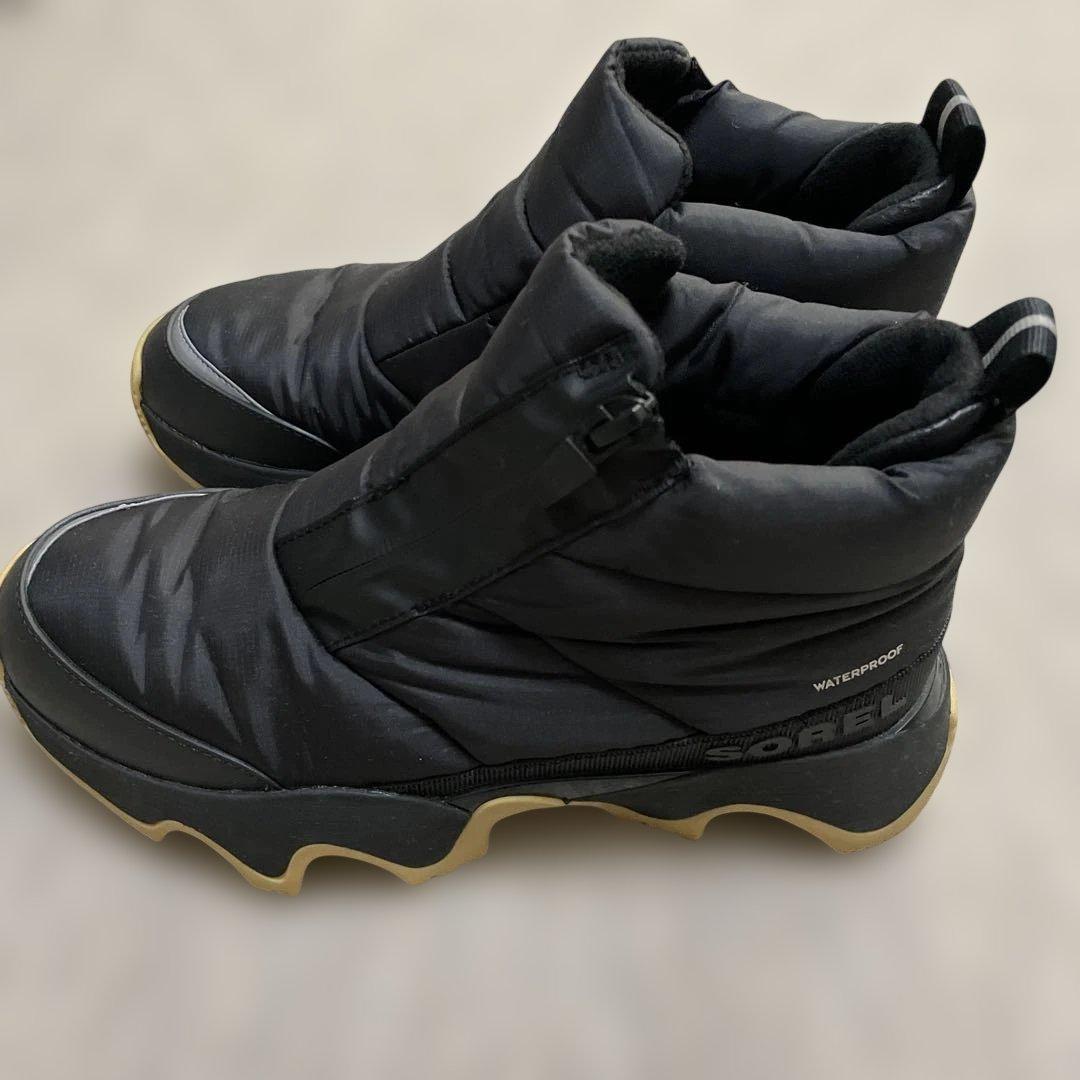 防水ジッパーブーツ ブラック