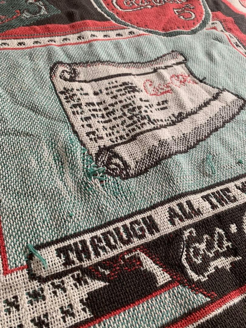 コカコーラ　ラグ　ビンテージ　アンティーク