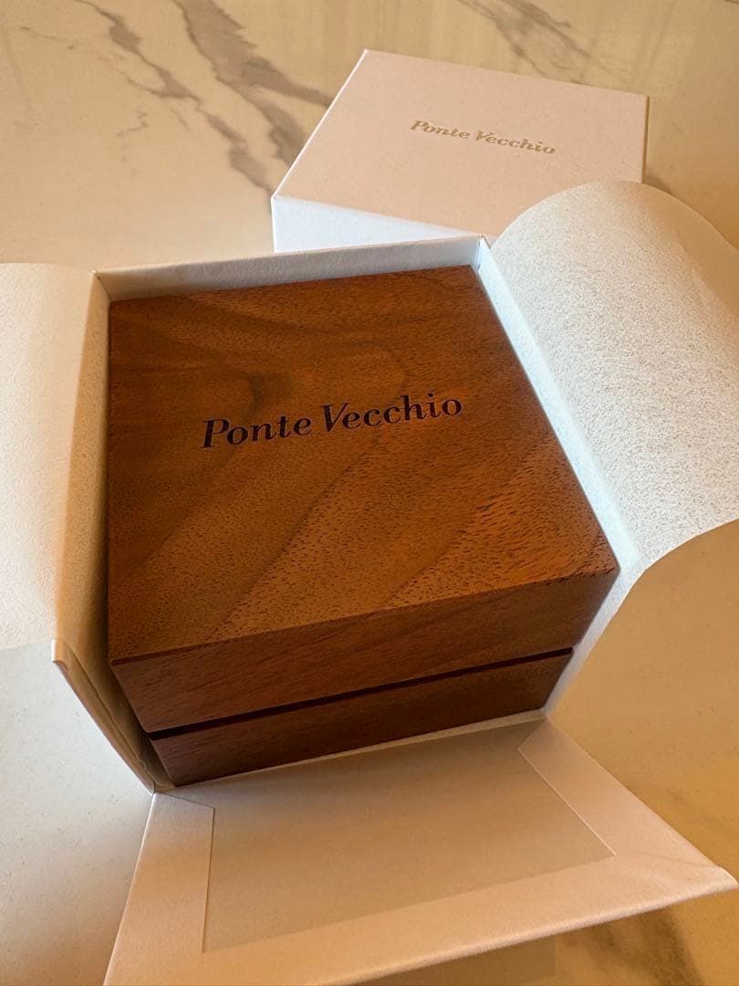 Ponte Vecchio リング 木製ボックス付き　新品未使用