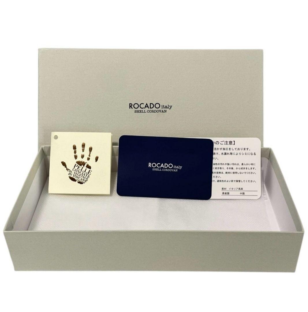 【新品】ROCADO ロカド シェルコードバン 二つ折り 長財布 馬革 ブラック