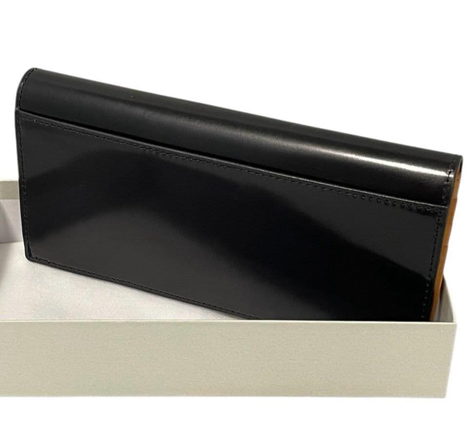 【新品】ROCADO ロカド シェルコードバン 二つ折り 長財布 馬革 ブラック