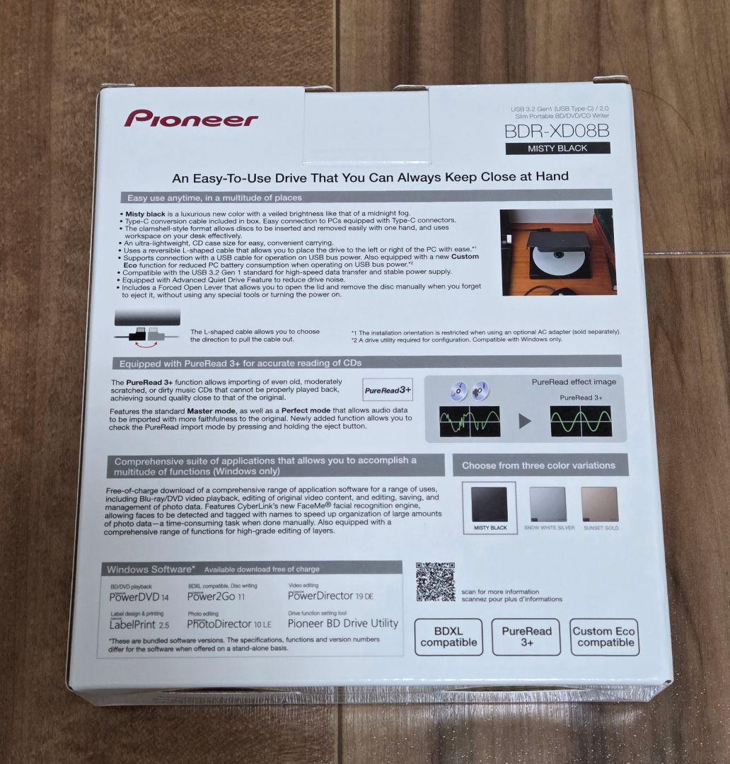 Pioneer BDR-XD08B 外付け BDドライブ