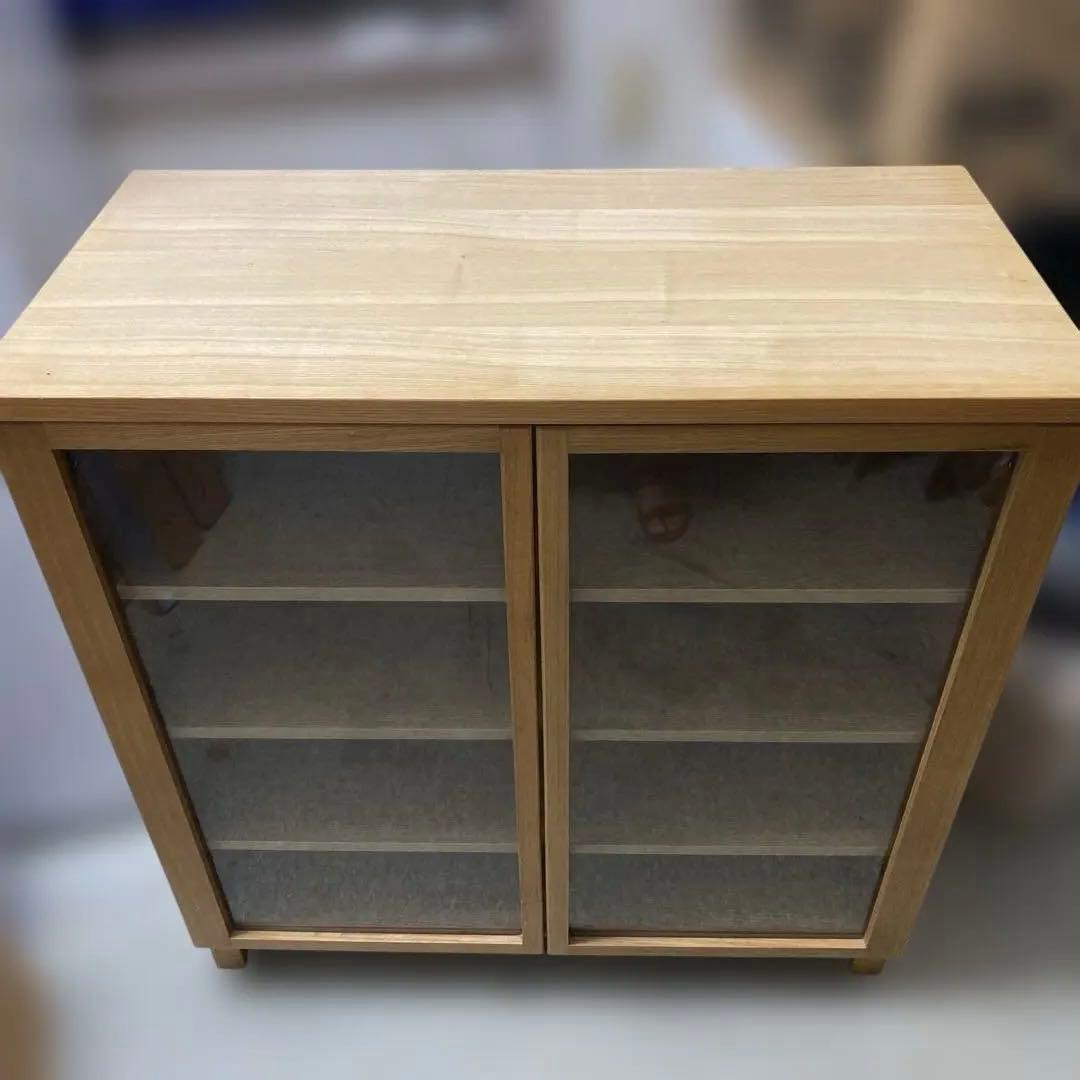 ボニータ様専有　無印良品　オーク材キャビネット・ガラス扉