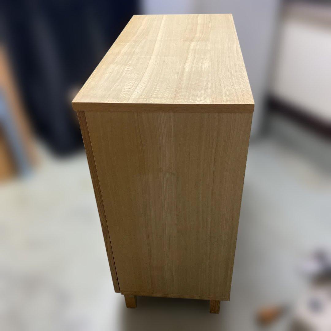 ボニータ様専有　無印良品　オーク材キャビネット・ガラス扉