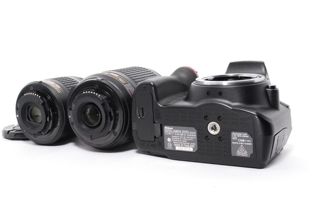 美品◆Nikon D3400◆一眼レフカメラ◆AF-Pレンズ◆WiFiで楽々転送
