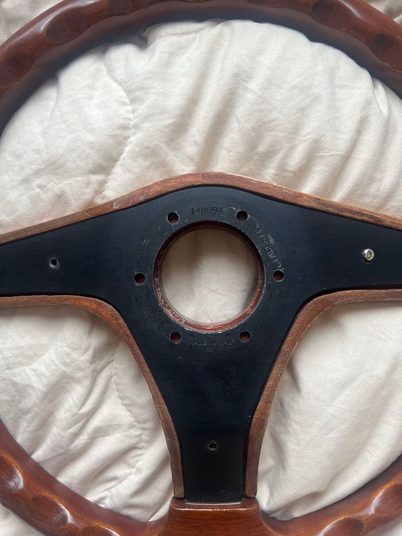 【即決の方お値引き❗️】当時物 ウッドステアリング MOONEYES ホーン付き