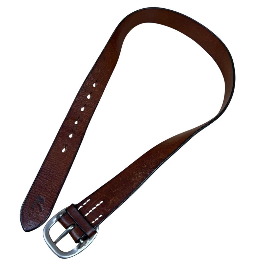 【R刻印入り】45rpm レザー 本革 ベルト ダークブラウン メンズ 希少