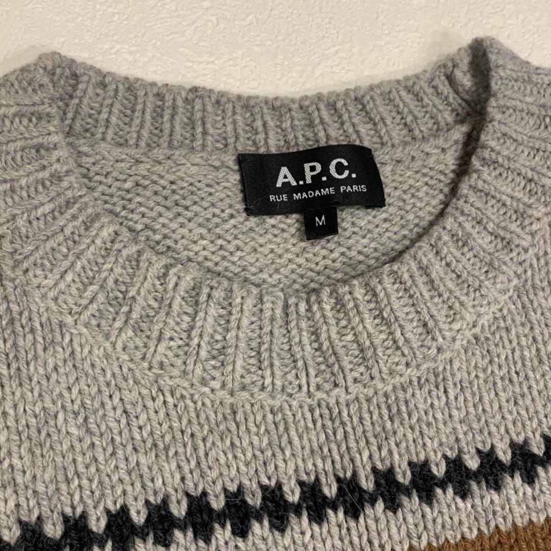 A.P.C. ノルディック柄ニットセーター アーペーセーコモリオーラリーキツネ