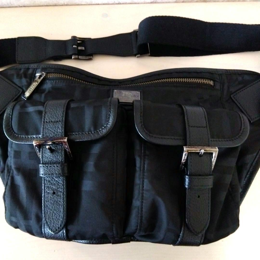 バーバリー ＊ウエストバック ブラック・チェック柄