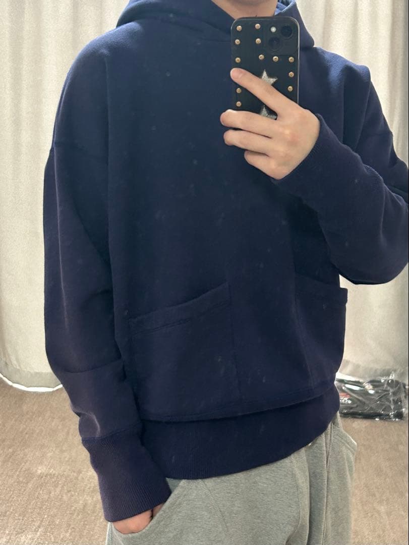 50s 復刻　Levi's パーカー　ネイビー　パチポケ　スウェット　LVC