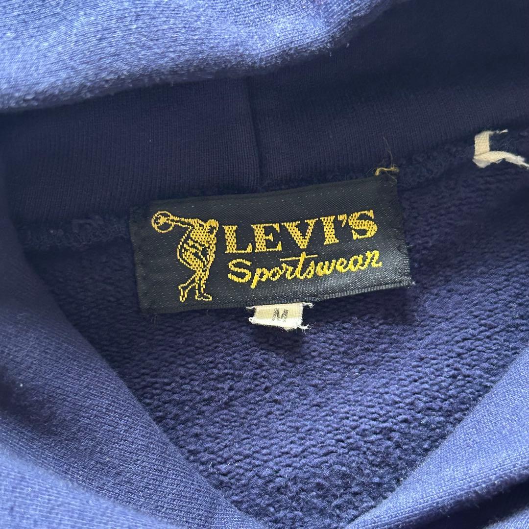 50s 復刻　Levi's パーカー　ネイビー　パチポケ　スウェット　LVC