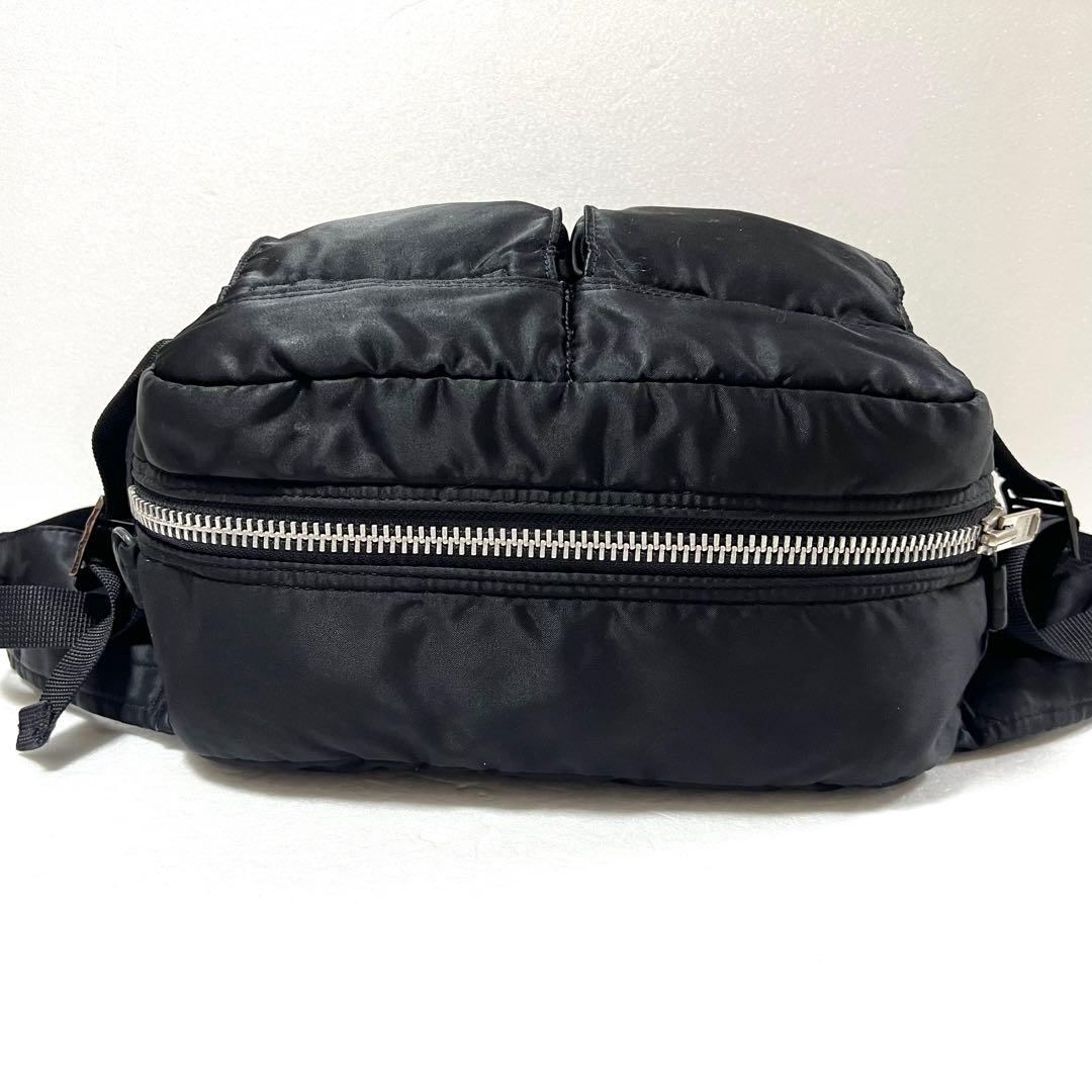 【良品】PORTER ポーター タンカー ウエストバッグ ブラック ボディバッグ
