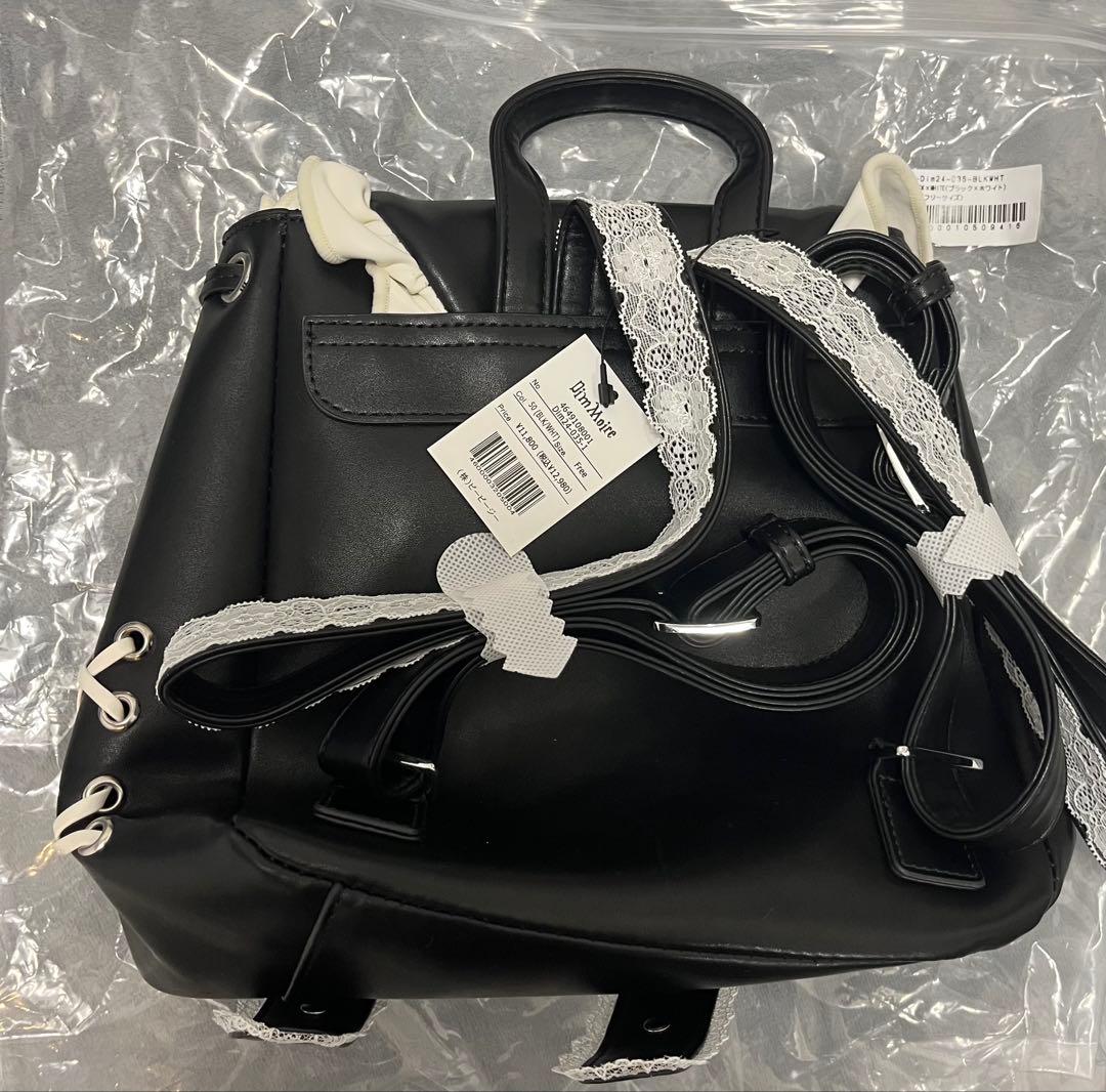 DimMoire ディムモアール heartcoreフリルミニリュック 黒x白