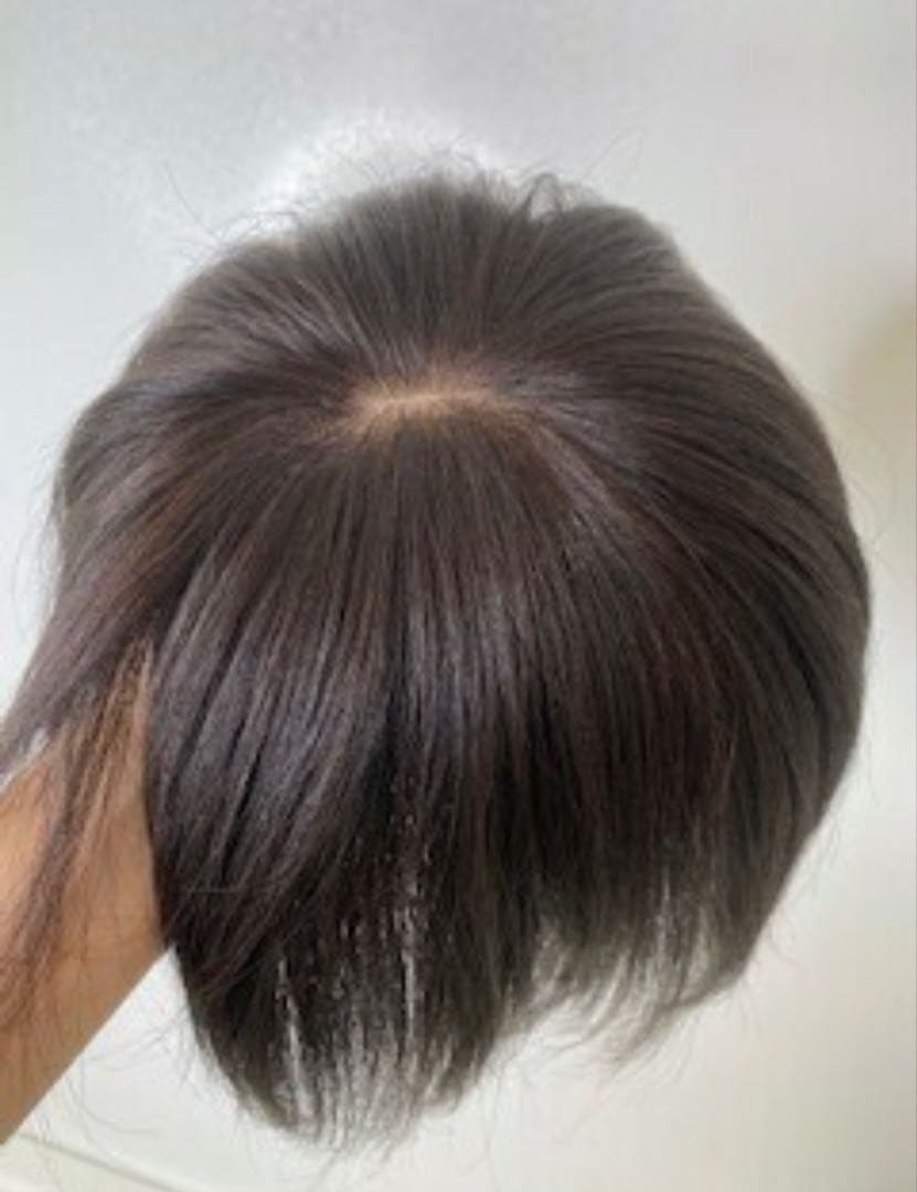 スーパーワイドヘアピース高級人毛100%リアル頭皮二重引き抜き総手植えヘアピース