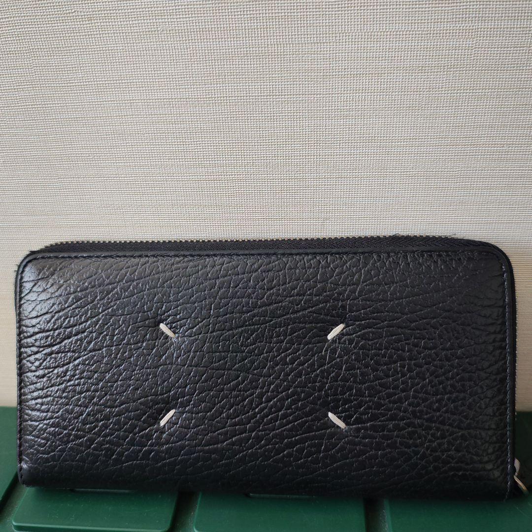 Maison Margielaシボ革ロングウォレット