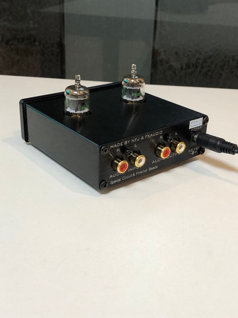 FX-AUDIO TUBE-01 真空管アンプ真空管5セット10管電源ケーブル付