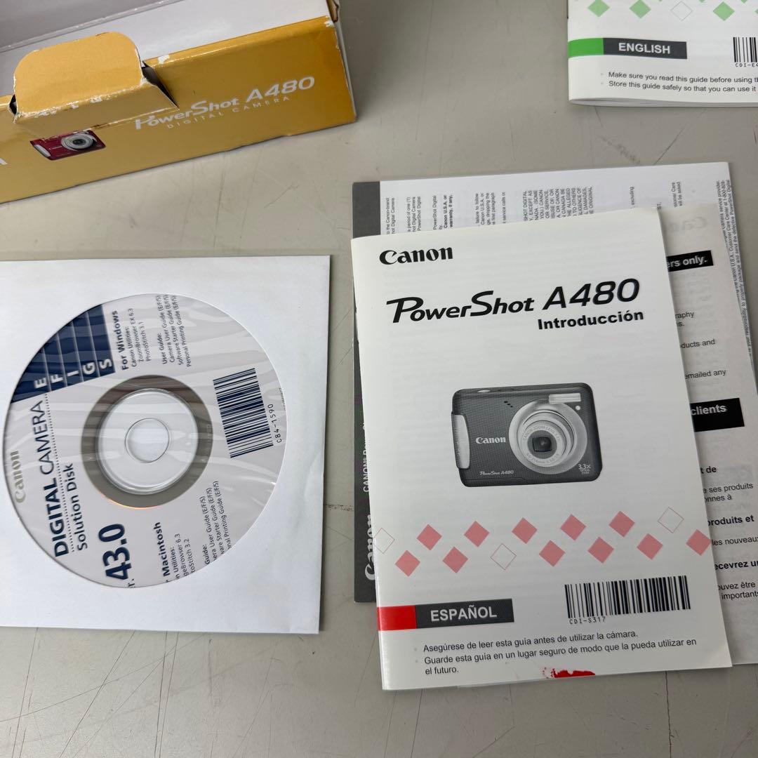 Canon PowerShot A480 レッド　デジタルカメラ