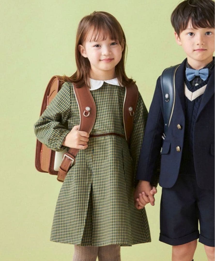 B:MING by BEAMSチェックワンピース　ジャケット2点セット