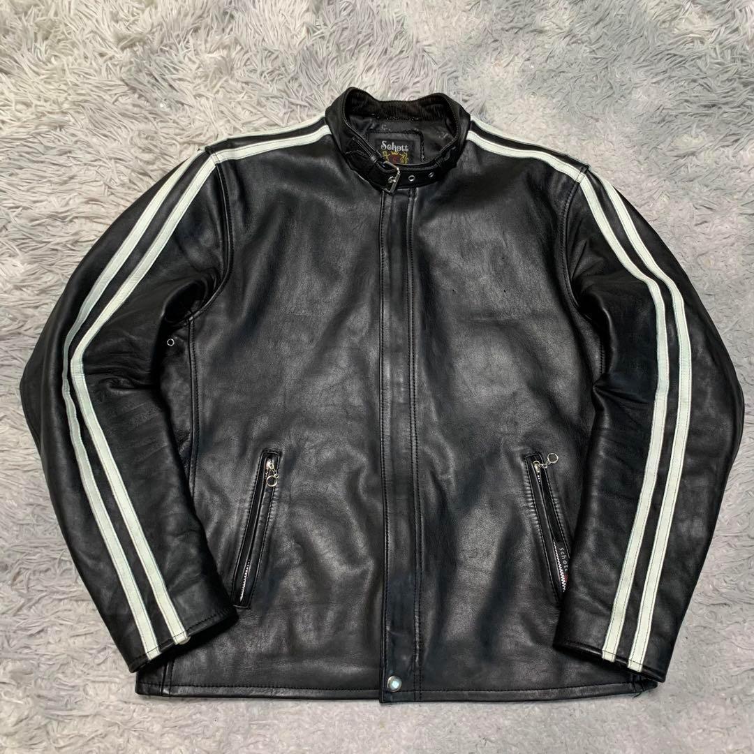 美品 SCHOTT ショット クラシックレーサー レザージャケット シングル