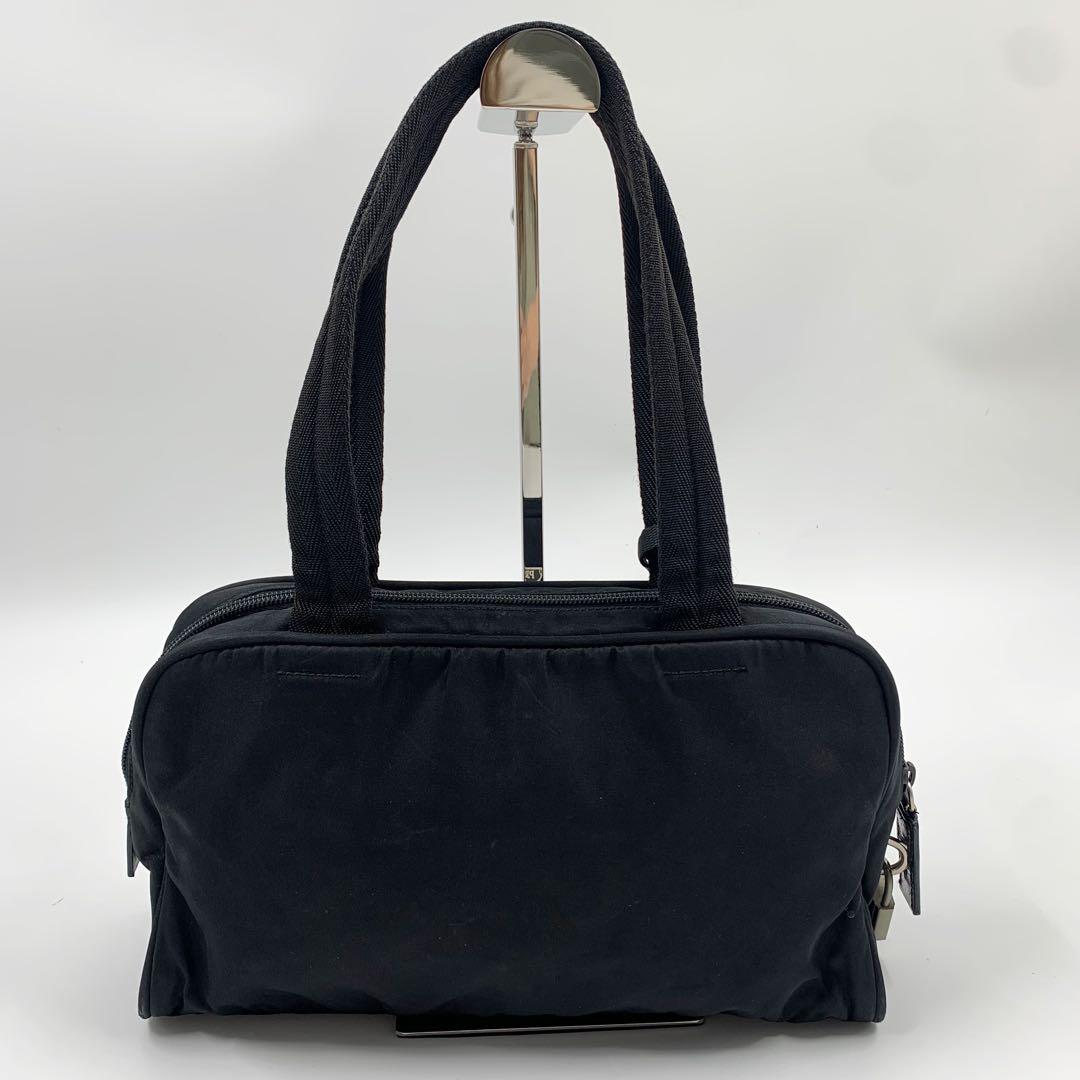 【✨美品✨】 プラダ 三角ロゴ ミニボストンバッグ 南京錠 ナイロン ブラック