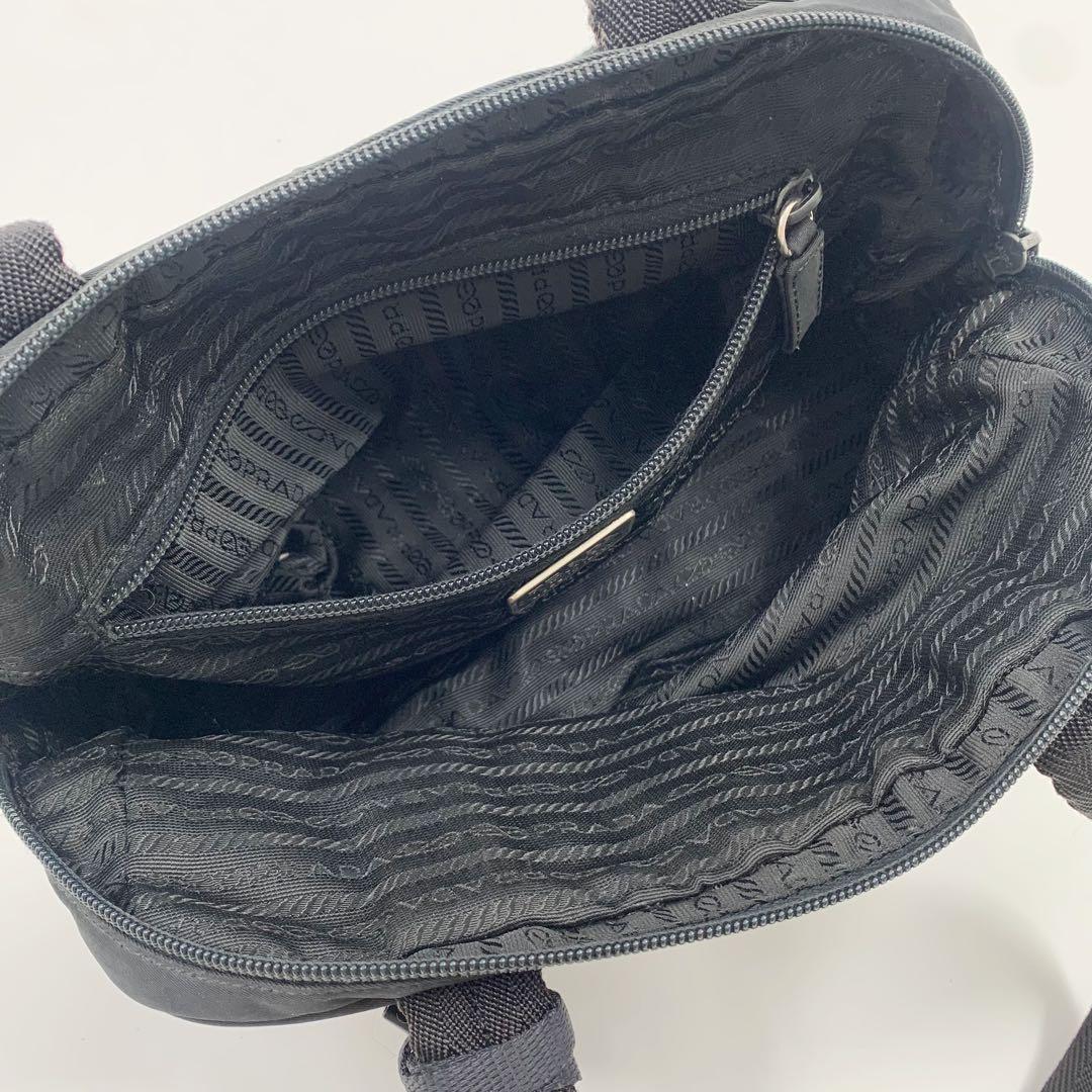 【✨美品✨】 プラダ 三角ロゴ ミニボストンバッグ 南京錠 ナイロン ブラック