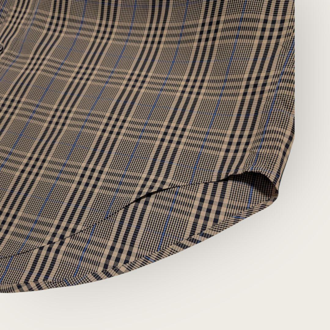 【美品】2025SS　シンゾーン　ツイルチェック　シャツ　ベージュ　F