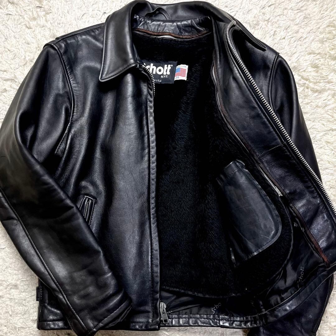 入手困難/2way✨ショット シングルライダース レザージャケット 642 36