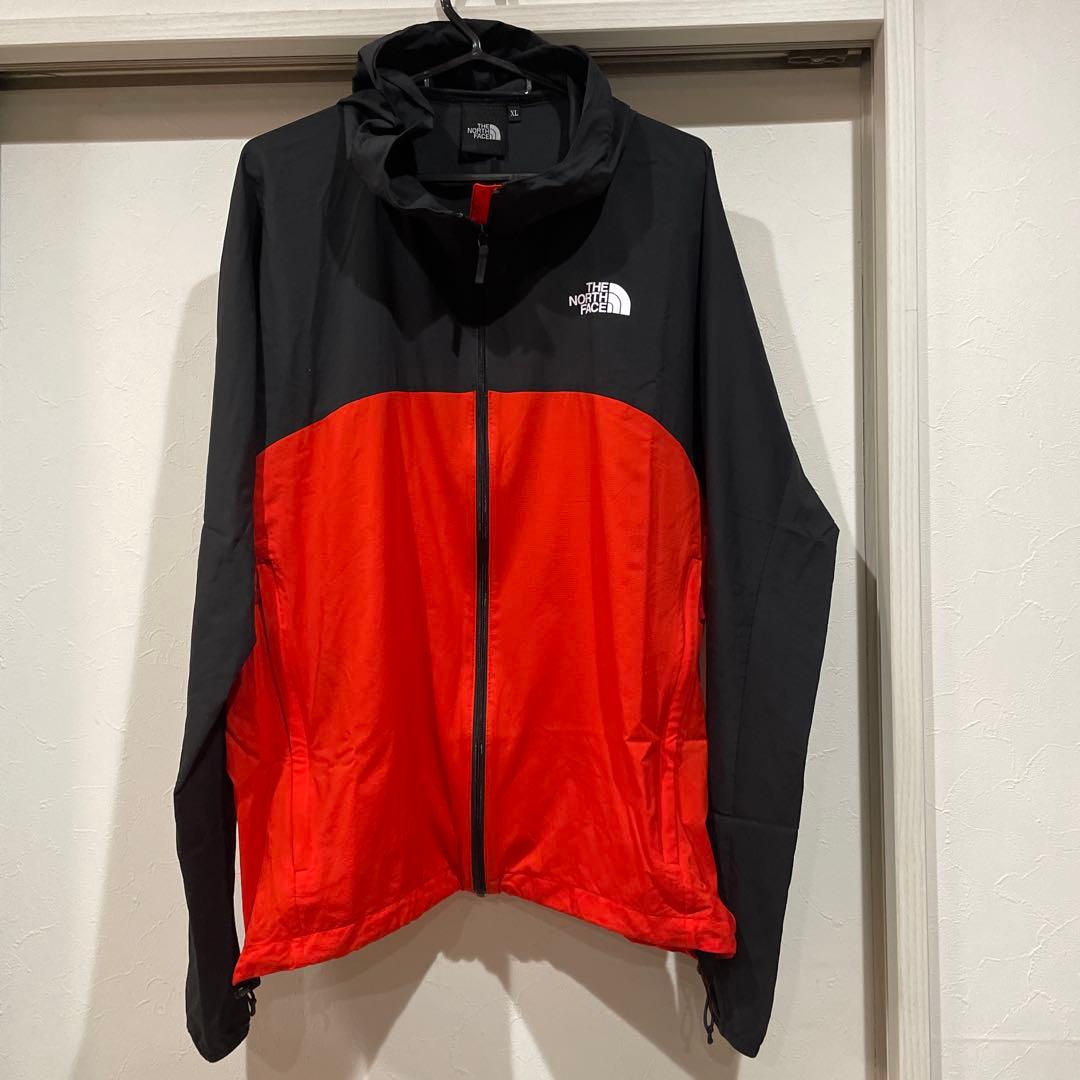 【美品】ノースフェイス　スワローテイル フーディ　XL 黒×赤