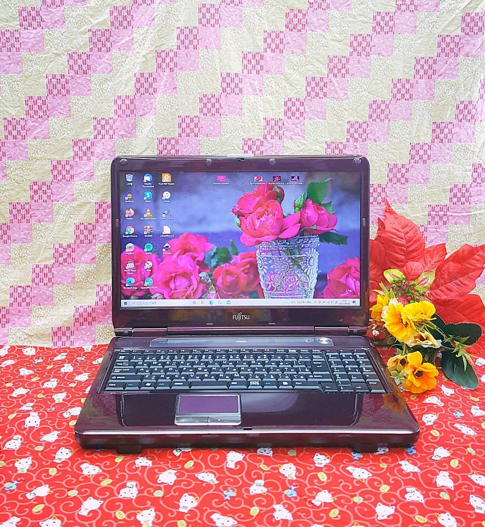 極上品/美品/SSD256GB！新Win11搭載！ワインレッド色/動画&画像編集