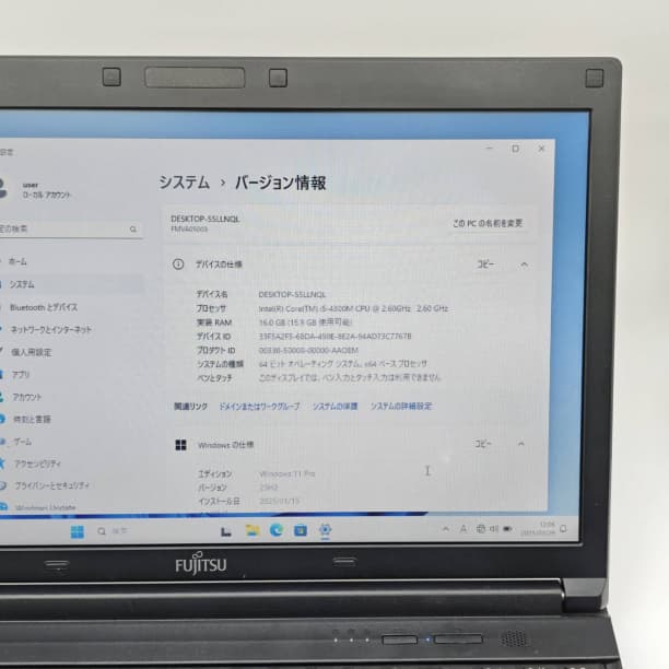 バッテリー◎ 15 富士通 i5-4 16GB SSD480GB オフィス