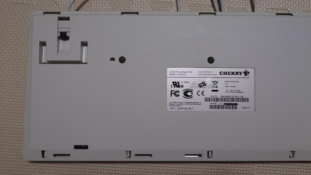 Cherry社純正 メカニカルキーボード 茶軸 日本語配列 G80-3600
