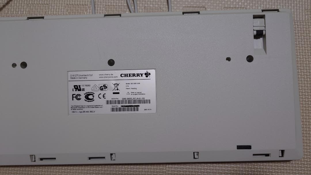 Cherry社純正 メカニカルキーボード 茶軸 日本語配列 G80-3600