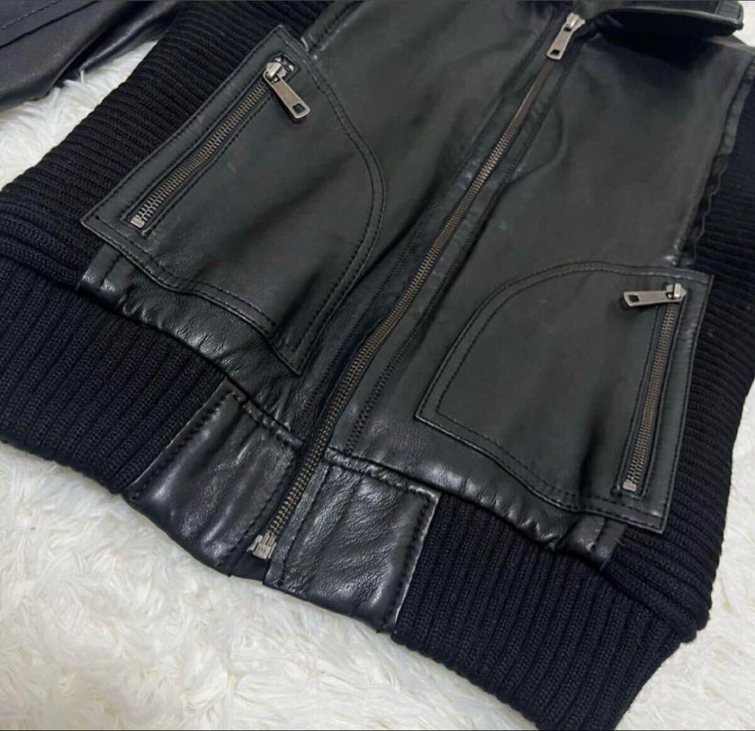 59b3d454DIESEL ディーゼル ラムレザージャケット