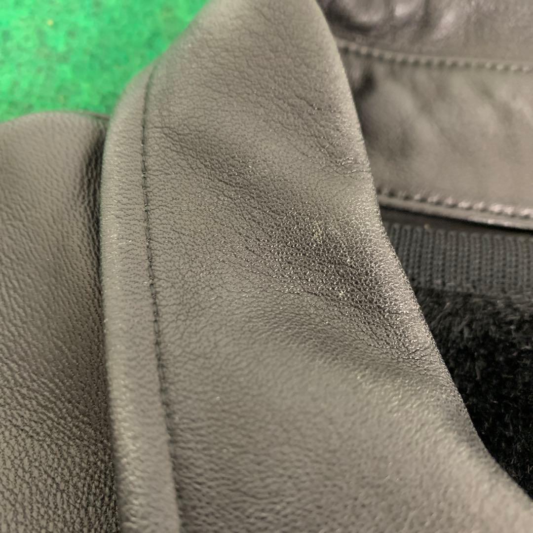 〇ARISTRIST アリストトリスト ロゴ レザー ブルゾン ブラック