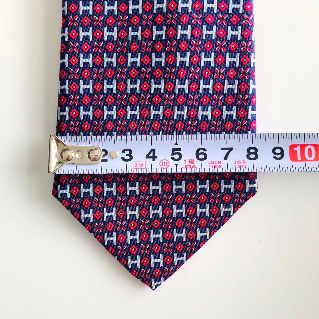 HERMES ネクタイ 紋章柄 パープル