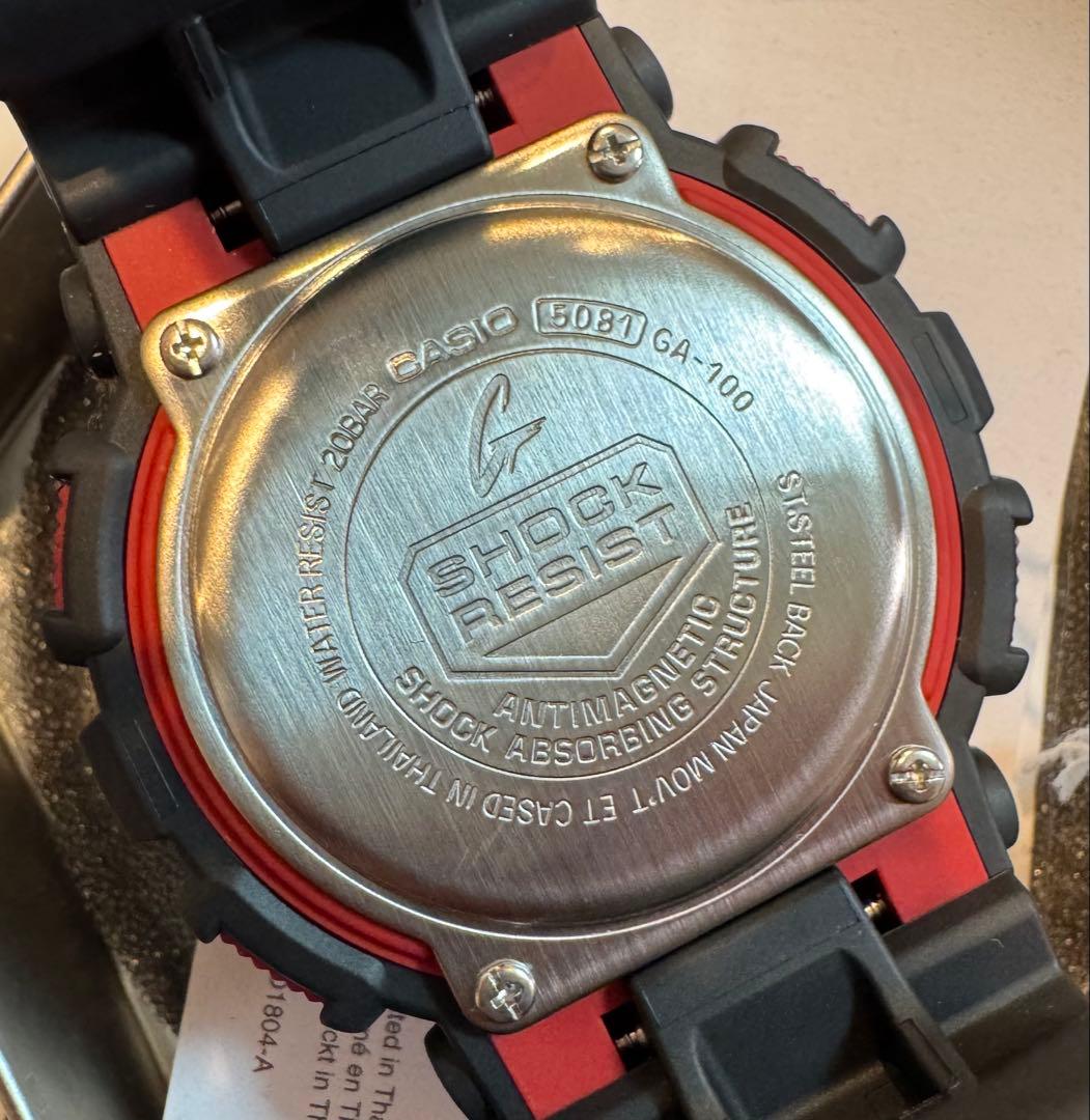 G-SHOCK GA-100 ブラック/レッド