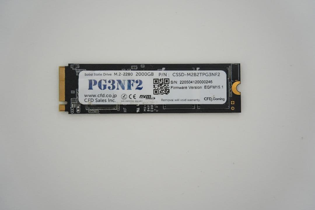 CFD販売 M.2 2280 NVMe PCIe4.0 2TB SSD